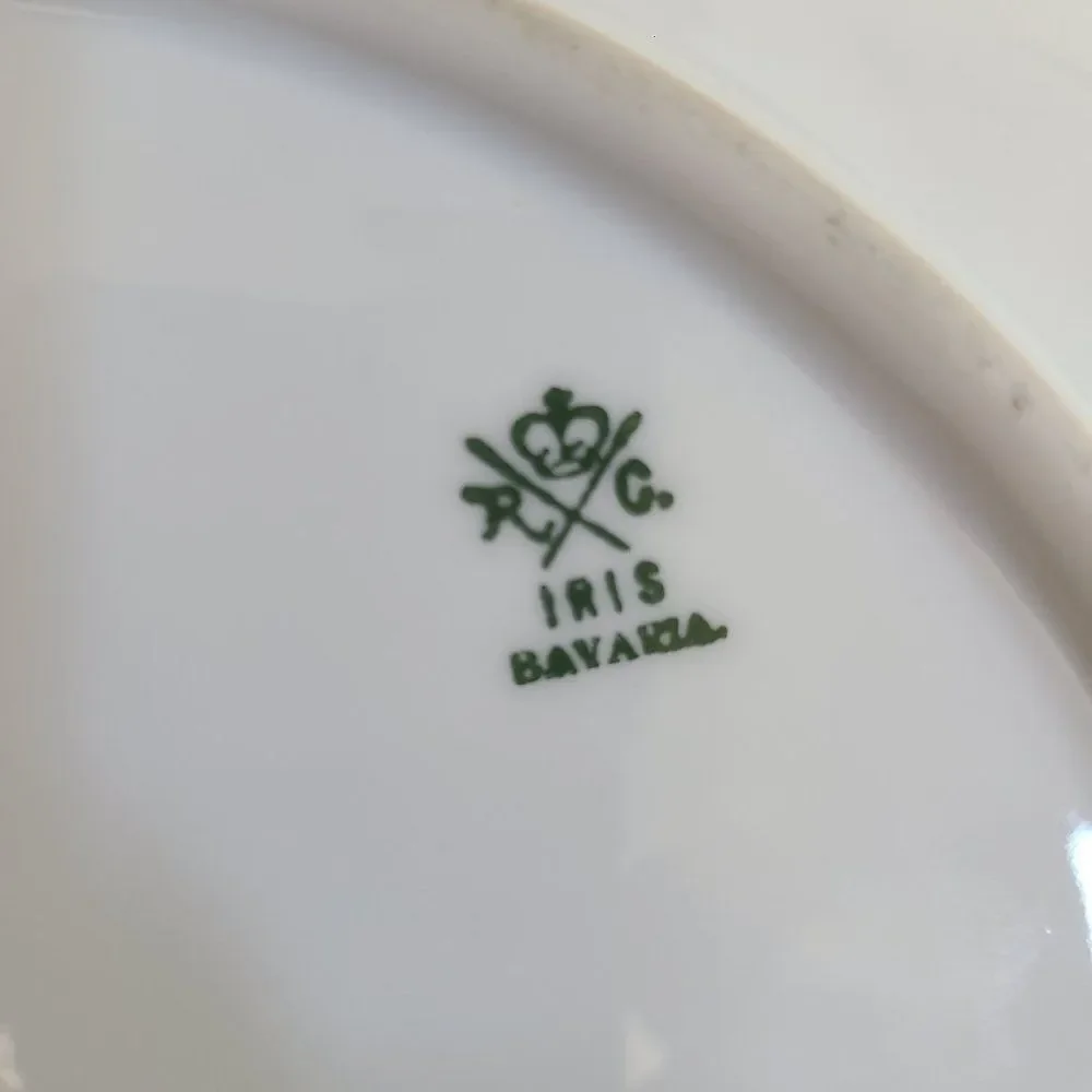 Antique Rosenthal Iris Bavaria Porcelain China Floral Serving Plate R.C. Crown